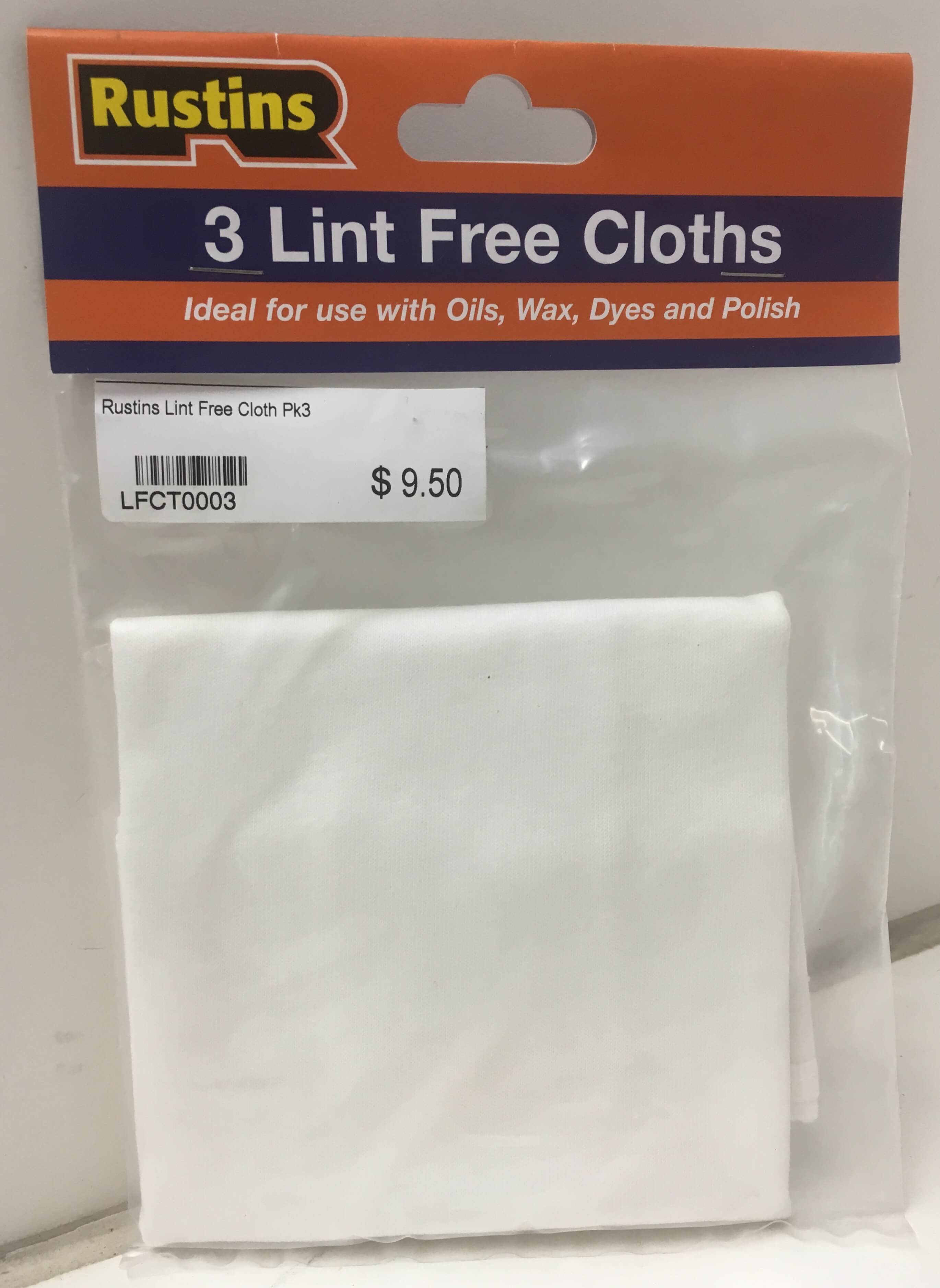 Rustins 3 Lint Free Cloths M M Vic Sales and Service M M Vic Sales