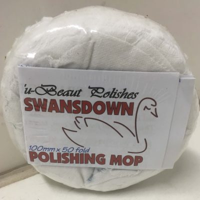 u Beaut Polishes - Swansdown 100mm x 50 fold Polishing MOP
