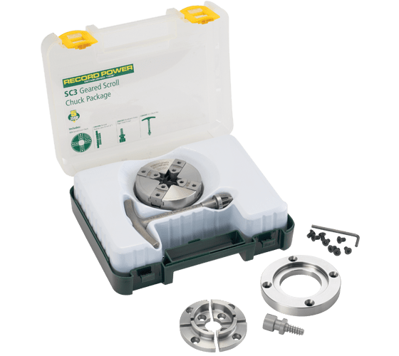 SC3-M33 SC3 Geared Scroll Chuck Package