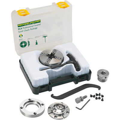 SC4 Professional Geared Scroll Chuck Package with 3 1/2" Faceplate