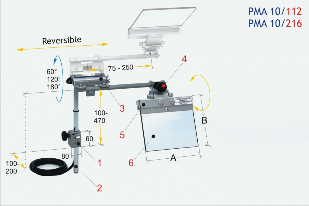 Tecno Bench and Pedestal Grinder Eye Shields With Microswitch